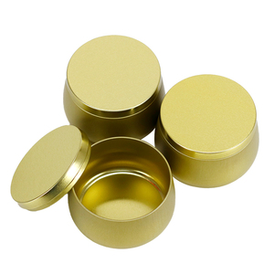 RTS boş 4 oz 8 oz dikişsiz <span class=keywords><strong>metal</strong></span> altın mumlar teneke konteynerler seyahat teneke kavanozlar mat siyah kapaklı kapaklı mum teneke - Product Image 4