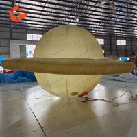 Ballon gonflable éducatif en PVC du système solaire (Terre, Mars, Saturne) – Neuf planètes – Accessoire pédagogique gonflable pour l'apprentissage de la planète Saturne