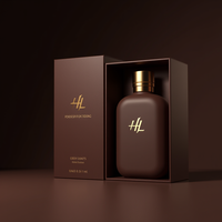 Botol Parfum Kaca Mini Mewah Isi Ulang 30ml 50ml 100ml Warna-warni dengan Tutup Mahkota, Cetak Sablon, dan Stempel Emas