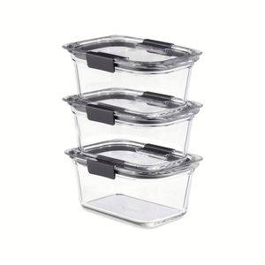 Custom Clear Plastic Eco-friendly Microwavable Kids <b>Storage</b> Lunch <b>Box</b> Pantry Fridge Kitchen Airtight Food <b>Storage</b> Container Set - Product Image 1