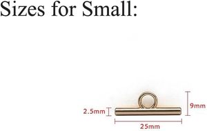 Lot de fermoirs à bascule en fer pour chaînes plates, connecteurs de fermeture en T, attaches pour sangles de sac à main, organisateur de sac en feutre - Product Image 2