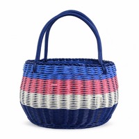 Tas Selempang Wanita Anyaman Plastik Rotan, Ramah Lingkungan, Multifungsi, Gaya Rustic, Bahan Jerami, Grosir
