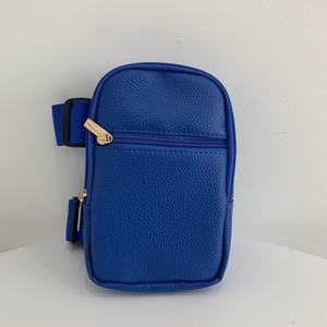 Sac de cuisse en cuir PU motif litchi de 8 pouces, sac de jambe de carnaval avec poche zippée, sac de téléphone personnalisé avec logo, unisexe, doré - Product Image 1