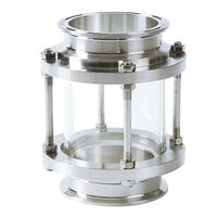 Fabricant de verre de visée sanitaire à trois pinces verre de visée sanitaire tubulaire en ligne en acier inoxydable pour vanne tubulaire de four