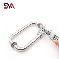 Ensemble de charnières à pince pivotante pour porte de douche en verre à 90 degrés, en laiton massif biseauté, finition nickel brossé CRL SVA-9006