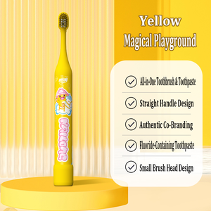 Happily Colorful Soft Bristles Child <strong>Toothbrush</strong> Cute Style <strong>Kids</strong> <strong>Toothbrush</strong> Keep Cleaning All-in-one <strong>Toothbrush</strong> and Toothpaste - Product Image 4