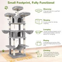 Torre para Gatos Starmoon para Gatos de Interior com Poste de Arranhar, Rede, Plataformas, Condomínios e Cesto Suspenso