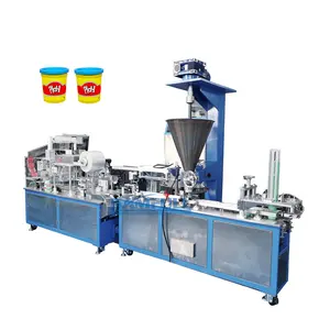 Automatic play doh cup packing machine play dough filling and capping machine