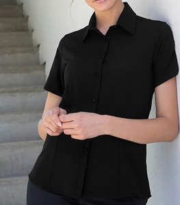 <span class=keywords><strong>Camicia</strong></span> Oxford a manica corta professionale formale con Logo ricamato 3D - Product Image 5