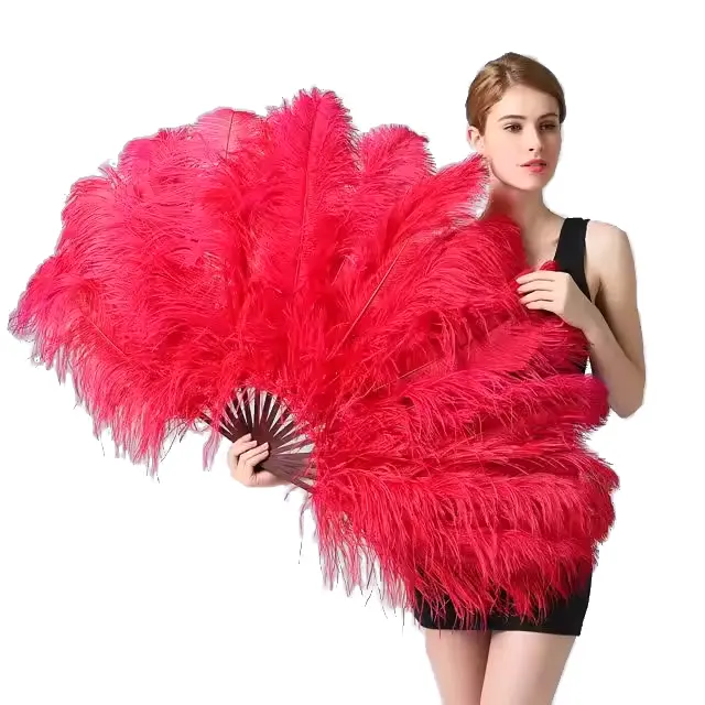 Teint pas cher décor panache grande plume d'autruche femina ailes noir pièce maîtresse longues plumes d'autruche pour le carnaval