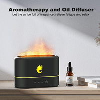 Hxtc88 Chambre Coloré Aromathérapie Machine Humidificateur Mini Petite Petite Table Portable 3D Feu Flamme Diffuseur D'huile Essentielle
