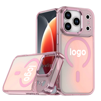 Kedatangan Baru Casing Ponsel Magnetik Bingkai Warna Transparan Bergradasi Akrilik TPU Modis untuk Iphone 17 Pro Max.