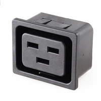 Conector de toma de corriente de CA IEC, toma de corriente eléctrica Universal C19, receptáculo de latón europeo para electrónica Compatible con EE. UU. AU