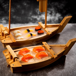 Bateau à <span class=keywords><strong>sushi</strong></span> en bois fait main écologique CIQ pour la fabrication de rouleaux de <span class=keywords><strong>sushi</strong></span> 60 CM en emballage individuel - Product Image 5