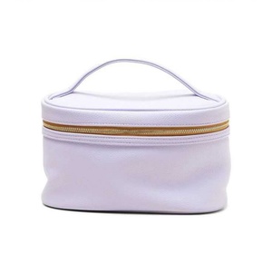 Bolsas de cosméticos de viaje de cuero PU de 10 pulgadas al por mayor, bolsa de maquillaje esencial de belleza, funda para meñique, organizar con asa - Product Image 6