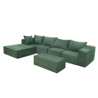 Juego de sofá sin hueso Instant Comfort: seccional preensamblado con cojines esponjosos, envío compacto