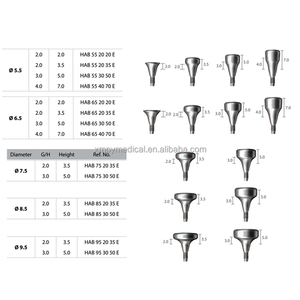 Aangepaste Titanium Tandheelkundige Genezende Abutment Instrumenten Compatibel Met Dentium Super Line Tandheelkundige Chirurgie Implantaatonderdelen - Product Image 2