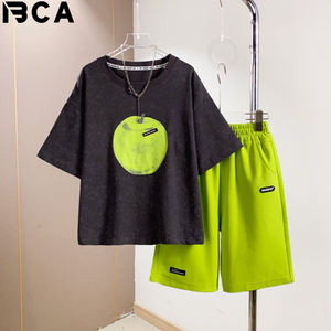 BCA Boys Casual Top Set Color sólido Tank Top Thin Simple Camisetas <span class=keywords><strong>Pijama</strong></span> infantil Trajes festivos Ropa de recién nacido Patrón impreso - Product Image 2