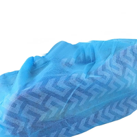 Chaussures de protection antidérapantes non tissées Allesd pour hôpital et salle blanche, surchaussures en polyester bleu avec ouverture élastique