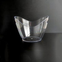 Bouteille de champagne ou de vin en acrylique noir transparent 4L/8L Seau à glace à bière en plastique noir/blanc/transparent/couleurs avec logo personnalisé