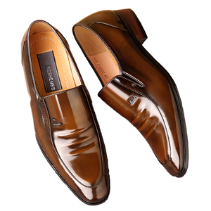 Chaussures basses pour hommes en cuir véritable, antidérapantes, pour le bureau, les occasions professionnelles et les mariages - Product Image 1