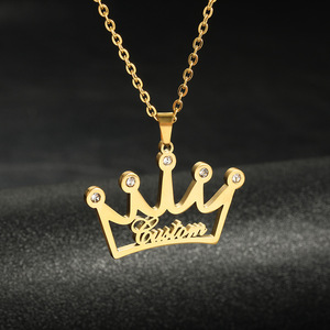 Wholesale Factory Price Customized Zircon Personalized Rhinestone Design Letter <b>Name</b> Necklace - Product Image 5
