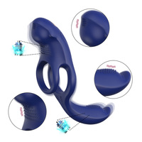 Masajeador de Pene Masculino con Control Remoto Inalámbrico, Masaje Corporal Sexual para Adultos