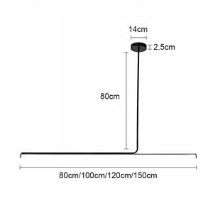 Luminaire suspendu linéaire minimaliste moderne Bar <span class=keywords><strong>Comptoir</strong></span> Îlot Table à manger Plafond Montage Décoration Éclairage LED Lustre - Product Image 3