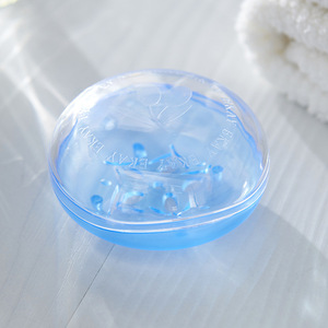 Soap Dish Round With Lid Transparent Ps Material 8.2X8.2X4.5Cm For Bathroom Household Use - Product Image 2