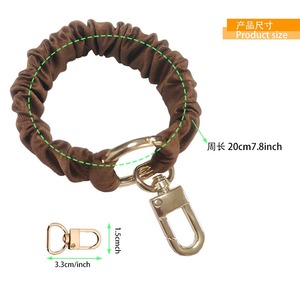Scrunchie Keychain Vòng Đeo Tay Vòng Đeo Tay Co Giãn Keyring Giữ Cổ Tay Cho Phụ Nữ Cô Gái Túi Charms Treo Trang Trí Twist Móc Khóa - Product Image 5