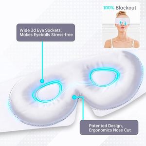 Mascherina per Dormire 3D in Bambù, MOQ da 100 Pezzi, Design a Pressione Zero per Chi Dorme di Lato e Uso Notturno - Product Image 3