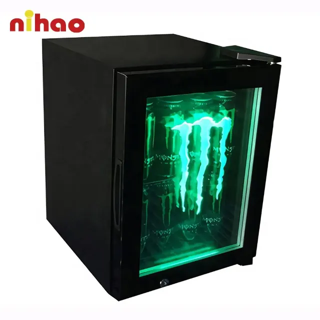 NIHAO Customized portable small mini lighting bar car fridge for indoor outdoor bar promotion