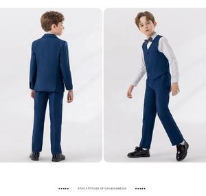 Traje <span class=keywords><strong>de</strong></span> negocios <span class=keywords><strong>de</strong></span> otoño-invierno para <span class=keywords><strong>hombre</strong></span>, cuello en V, corte 3D <span class=keywords><strong>de</strong></span> poliéster-Algodón anticontracción para eventos formales - Product Image 4