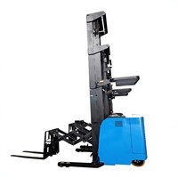 Gerbeur latéral à portée profonde 1500 kg, mécanisme à ciseaux de levage 1000 mm pour stockage en rayonnage double profondeur