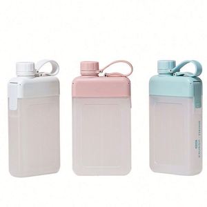 Eco-friendly Reusable Hot Selling Personalized Portable Drop New <b>Creative</b> Anti-hand square Plastic Water Bottle - Product Image 2