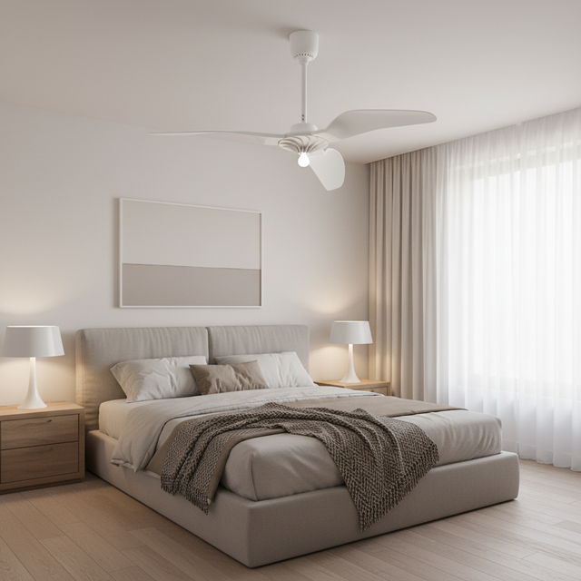 48-Inch 3-Blade Lighted Smart Ceiling Fan with BLDC Motor Remote Low Noise