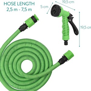Ensemble de tuyaux d'arrosage extensibles 2,5M-7,5M, pulvérisateur haute pression pour jardin, lavage de voiture, arrosage des plantes - Product Image 1