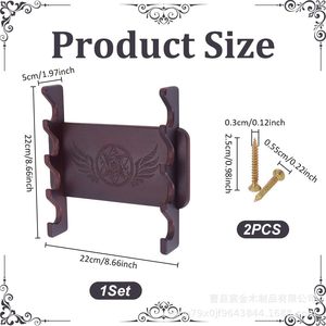 Estante de exhibición para varitas mágicas, organizador de almacenamiento de 4 niveles montado en la pared de madera para colección de bastones mágicos - Product Image 4