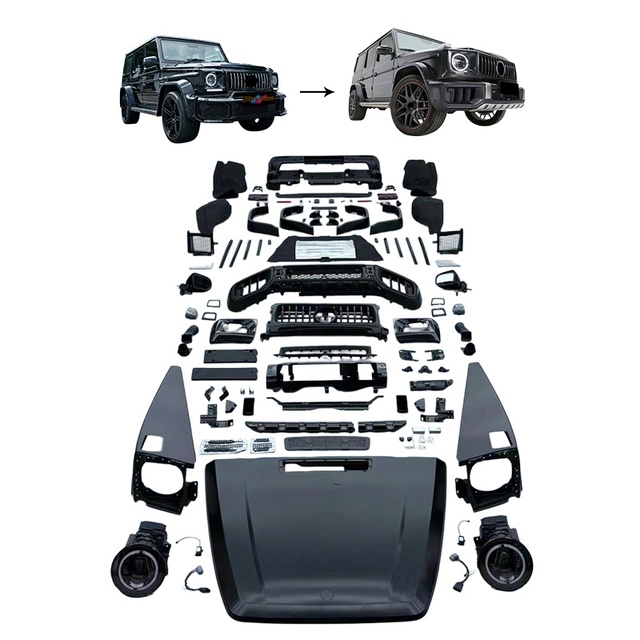 New Arrival Car Bumpers Conversion Kit for Mercedes Benz G Class G Wagon W463 2002-2018 Upgrade 2025 W465 Style Bonnet Headlight