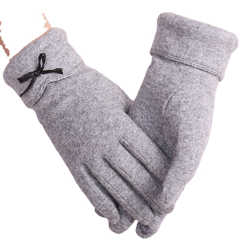 Шерстяные Перчатки женские осенние и зимние плюшевые теплые перчатки кашемировые перчатки для сенсорного экрана для вождения зимой