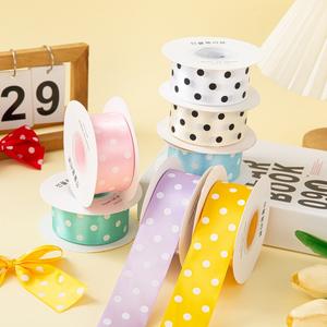 <span class=keywords><strong>Ruban</strong></span> en polyester satiné fait main, écologique, polyvalent, à pois, avec nœud papillon <span class=keywords><strong>de</strong></span> 4 cm, idéal pour l'emballage cadeau - Product Image 2