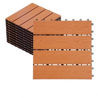 Baldosas Cuadradas Encajables de Madera de Acacia Natural de Alta Calidad para Terraza Exterior, 30x30cm, Sistema de Clic Fácil, Resistentes a la Humedad, Modernas