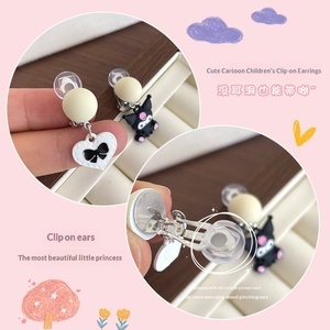 Orecchini a clip a forma di cartone animato <span class=keywords><strong>per</strong></span> bambine - Orecchini finti indolore a goccia <span class=keywords><strong>per</strong></span> bambine - Product Image 4