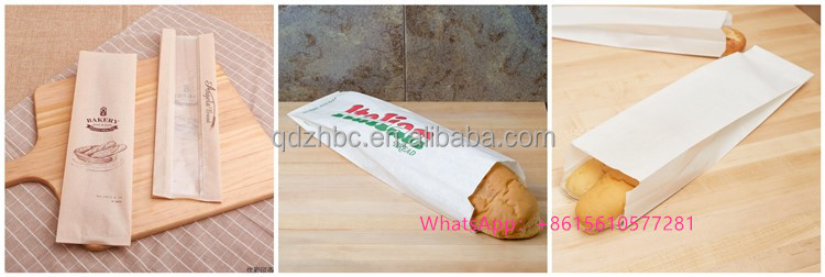 food packaging kraft bread packing bakery paper bag with clear window