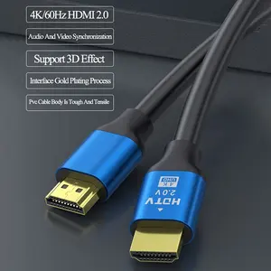 Kostenlose Probe 18 Gbit/s High Speed 3D 4K HDMI 2.0 OEM HDMI-Stecker auf HDMI-Stecker mit Ethernet 4K 60Hz