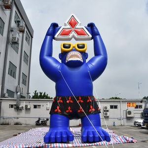 Mascota Inflable Gigante de Gorila Azul con Logotipo de <span class=keywords><strong>Mitsubishi</strong></span> - Figura Inflable Publicitaria para Promociones de <span class=keywords><strong>Concesionarios</strong></span> de Automóviles - Product Image 1