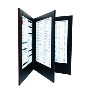 4 विचार 3 पैनल नेतृत्व वाला मेनू कवर रेस्तरां के नेतृत्व वाले मेनू धारक के लिए लाल क्रोकोडाइल-पैटर्न्ड चमड़े को अनुकूलित करता है - Product Image 2