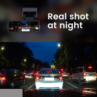Kamera dasbor GPS 3.2 inci, Monitor parkir AHD depan dan belakang, kamera DVR mobil tersembunyi ganda penglihatan malam GPS WIFI untuk mobil