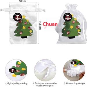 Juego <span class=keywords><strong>de</strong></span> Bolsas <span class=keywords><strong>de</strong></span> Regalo con Cordón <span class=keywords><strong>de</strong></span> Satén Ecológicas Personalizables para <span class=keywords><strong>Navidad</strong></span>, para Calendario <span class=keywords><strong>de</strong></span> Adviento, Decoraciones Navideñas - Product Image 4