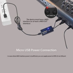 Electronic Piano Guitar Keyboard Drum Musical Instruments Wireless for 5-Pin USB MIDI Adapter 1 Channel <strong>MTB</strong>-22Pro - Product Image 2